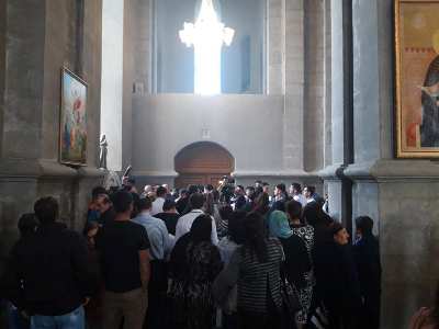 Relatives of Four-Day Artsakh War veterans baptized