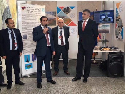 Armenian official attends opening of Armenia pavilion during 63rd IAEA General Conference