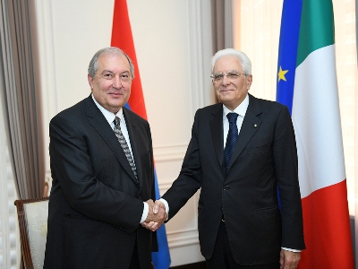 Italy President congratulates Armen Sarkissian on Independence Day