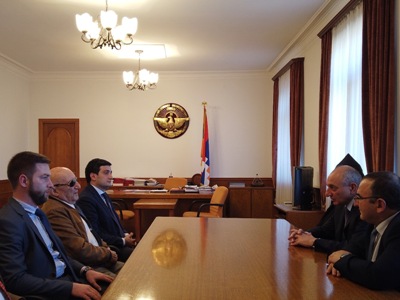 Karabakh President meets with Ohannes Chekidjian and Nikolay Kostandyan
