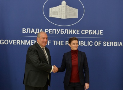 Armenia President meets with Serbia PM