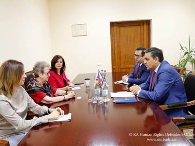 Armenia Ombudsman, Head of EU Delegation discuss judicial-legal reforms