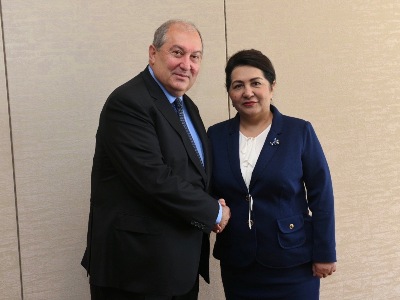 Президент Армении провел встречу с председателем Сената Узбекистана