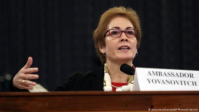 Trump says US ex-envoy Marie Yovanovitch refused to hang his photo at Ukraine embassy