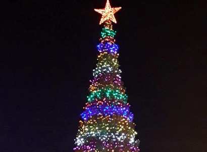 Main Christmas tree lights lit in Stepanakert (PHOTOS)