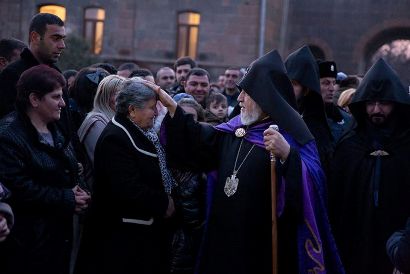 Կաթողիկոսը Սուրբ Գայանե վանքում մասնակցել է Ճրագալույցի պատարագին (ֆոտո)