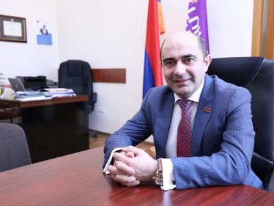 Opposition Bright Armenia faction head: Parliament speaker imposes unilateral sanctions against MPs