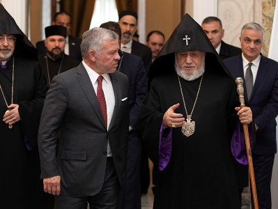 Catholicos of All Armenians hosts King Abdullah II of Hashemite Kingdom of Jordan