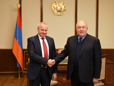 Արմեն Սարգսյանն ընդունել է Ռուսաստանի դեսպան Սերգեյ Կոպիրկինին