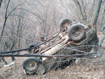 Car rolls off mount in Armenia’s Lori, 2 dead and 2 injured (PHOTOS)