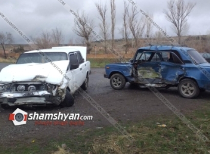Արագածոտնի մարզում բախվել են «ՎԱԶ 2106»-ն ու «ՎԱԶ 2107»-ը. վարորդները տեղափոխվել են հիվանդանոց
