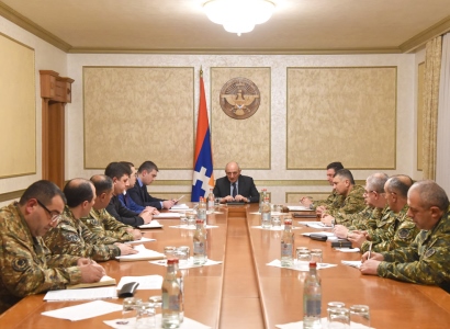 Artsakh president discusses mesaures to prevent coronavirus spread in army