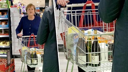 Германские СМИ «застукали» Меркель за покупкой туалетной бумаги и вина