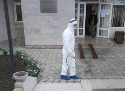 Polling stations being disinfected ahead of 2nd round of presidential elections in Artsakh