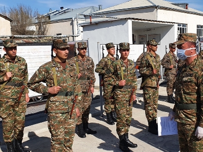 Armenian army's general staff officers inspect certain garrisons