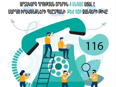 Արտակարգ դրության օրերին 4 անգամ աճել է ՄԻՊ-ի թեժ գծի զանգերի թիվը