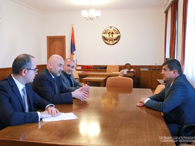Artsakh President Arayik Haroutyunyan receives AGBU representatives