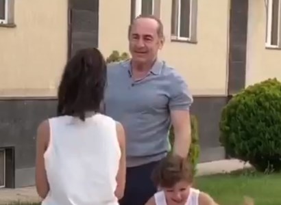 Armenia 2nd President's website releases video showing Kocharyan's meeting with grandchildren