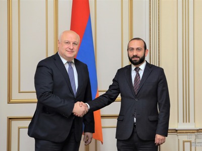 Armenian parliament speaker briefs OSCE PA President George Tsereteli on Ankara's statements