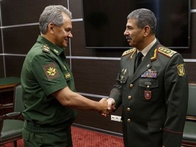 Source: Russia's defense minister has phone talks with his Azerbaijani counterpart