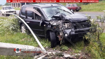 Լոռու մարզում 57-ամյա վարորդը Nissan X-Trail-ով բախվել է բետոնե էլեկտրասյանը և տապալել այն. կա վիրավոր