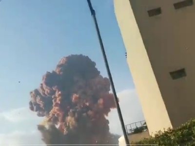 Huge blast in Beirut may be caused by fire in one of warehouses
