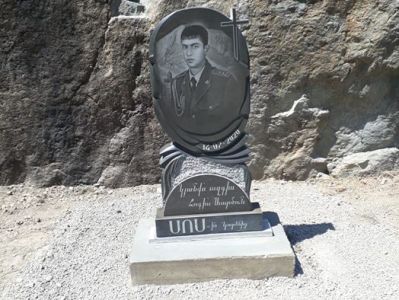 Monument to Armenia army officer killed by Azerbaijan is placed in Tavush