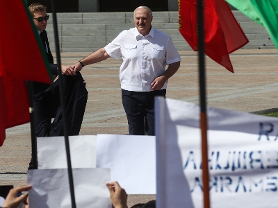 Belarus leader says he 'is kneeling' in front of his supporters