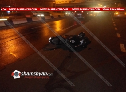 Car accident takes place in Yerevan, motorcyclist transferred to hospital
