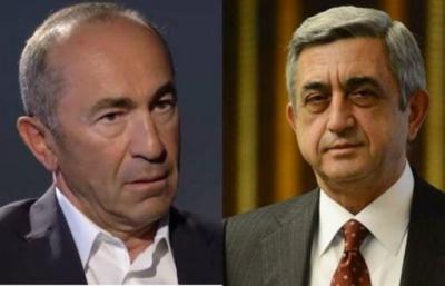 Newspaper: Armenia ex-Presidents Kocharyan, Sargsyan reach agreement