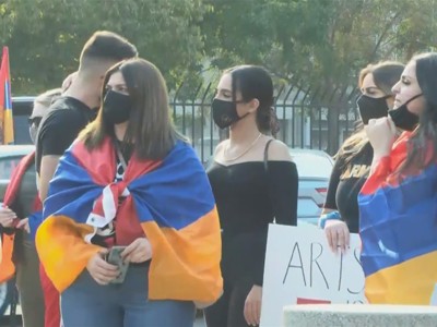 В калифорнийском Фрезно прошла акция в поддержку армян Карабаха