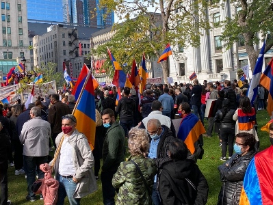 Over 1,000 Montreal residents protest in support of Artsakh