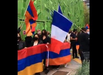 Լիոն քաղաքում հայերը բողոքի ցույց են անցկացնում՝ ընդդեմ թուրք-ադրբեջանական ագրեսիայի