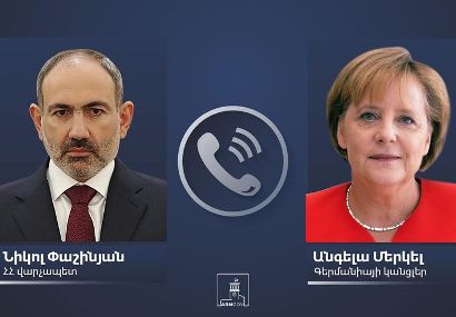 Նիկոլ Փաշինյանը հեռախոսազրույց է ունեցել Անգելա Մերկելի հետ. քննարկվել է ԼՂ իրավիճակի լարվածության հարցը