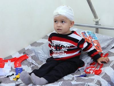 2-year-old Armenian boy wounded from Azerbaijani shelling checked out of hospital