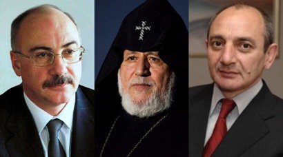 Католикос всех армян Гарегин II провел встречу с экс-президентами Арцаха