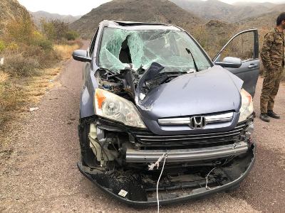 UAV projectile falls on Armenian deacon's car, but doesn't explode