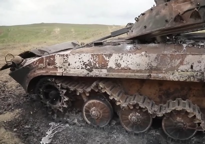 Three advancing Azerbaijan army tanks neutralized in southern direction of Karabakh