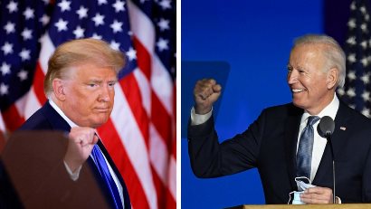 После первой ночи подсчета голосов явный лидер президентской гонки в США не определен