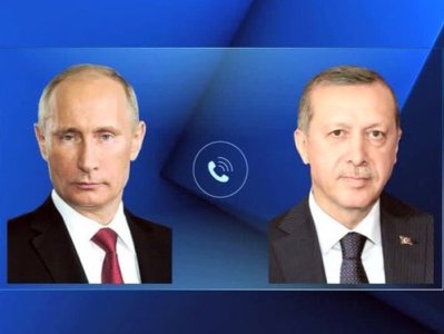 Путин обсудил по телефону с Эрдоганом ситуацию в Карабахе
