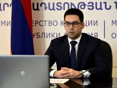 Armenia justice minister calls on CoE member states to take action when human life is under attack