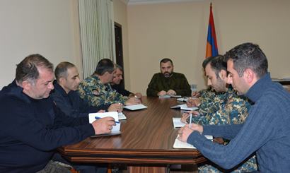 Արցախի ԱԻՊԾ-ում քննարկվել է Հադրութի, Շուշիի, Շահումյանի և Քաշաթաղի շրջանային ծառայողների հետագա անելիքները