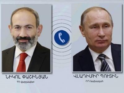 За последний час Пашинян дважды провел телефонный разговор с президентом РФ Владимиром Путиным