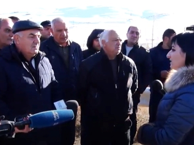 Armenia Sotk gold mine employees staging protest