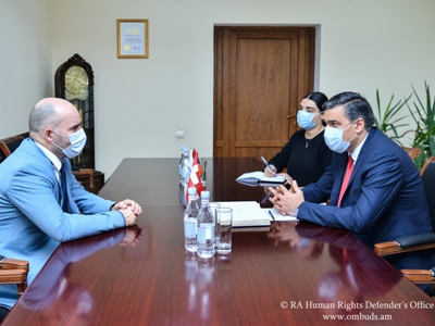 Armenia Ombudsman presents evidence of Azerbaijan's cruelties to head of Danish Delegation to PACE
