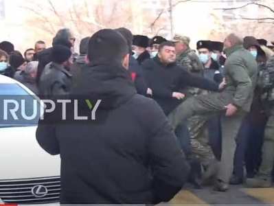 Armenian NGO head shows photo of newly appointed head of Patrol Sentry Service Regiment kicking citizen