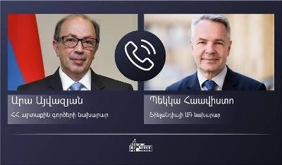 Արա Այվազյանը հեռախոսազրույց է ունեցել Ֆինլանդիայի ԱԳ նախարարի հետ. խոսվել է ռազմագերիների անհապաղ վերադարձի մասին