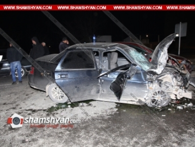 Խոշոր ավտովթար Արմավիրի մարզում. բախվել են Mazda-ն, ВАЗ 21101-ն ու պարսկական համարանիշներով բեռնատար Volvo-ն