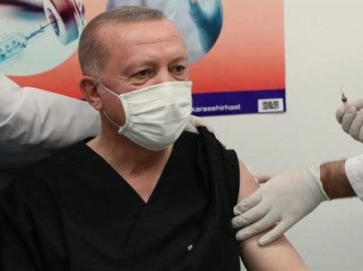 Erdogan receives second dose of coronavirus vaccine