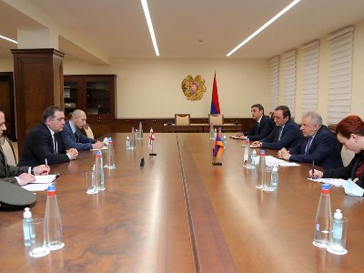Armenia MOD receives Georgia Ambassador and newly appointed military attaché